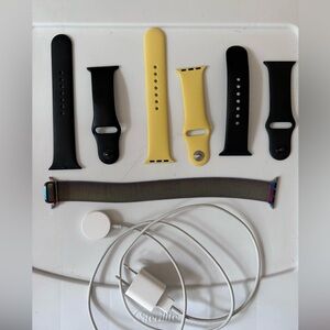 Apple Watch bands and charger